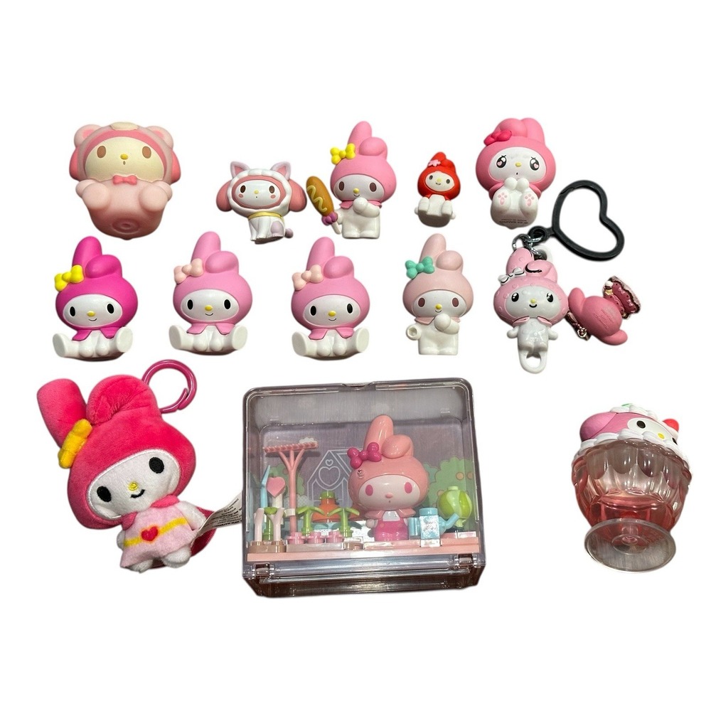 Sanrio‎ MY MELODY Building Block Sunshine Meadows Figure Toy Plush Keychain Lot